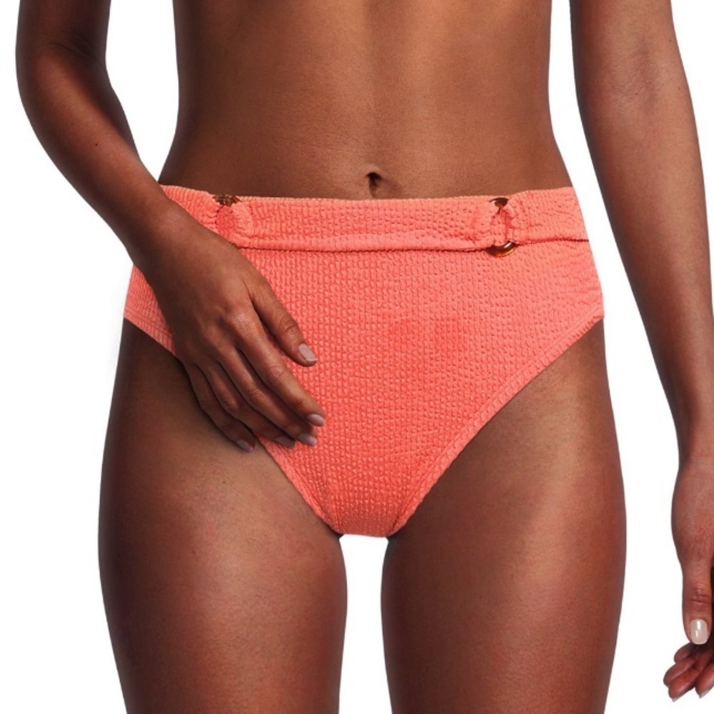 Ring Front High Waist Swimsuit Bottoms for Women